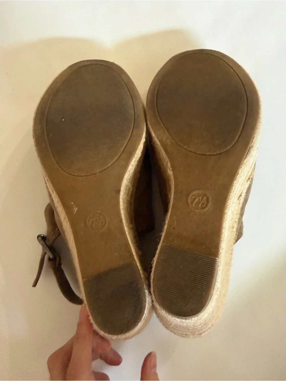 Universal Thread Taupe Espadrille Wedge Sandals Boho Size 7.5